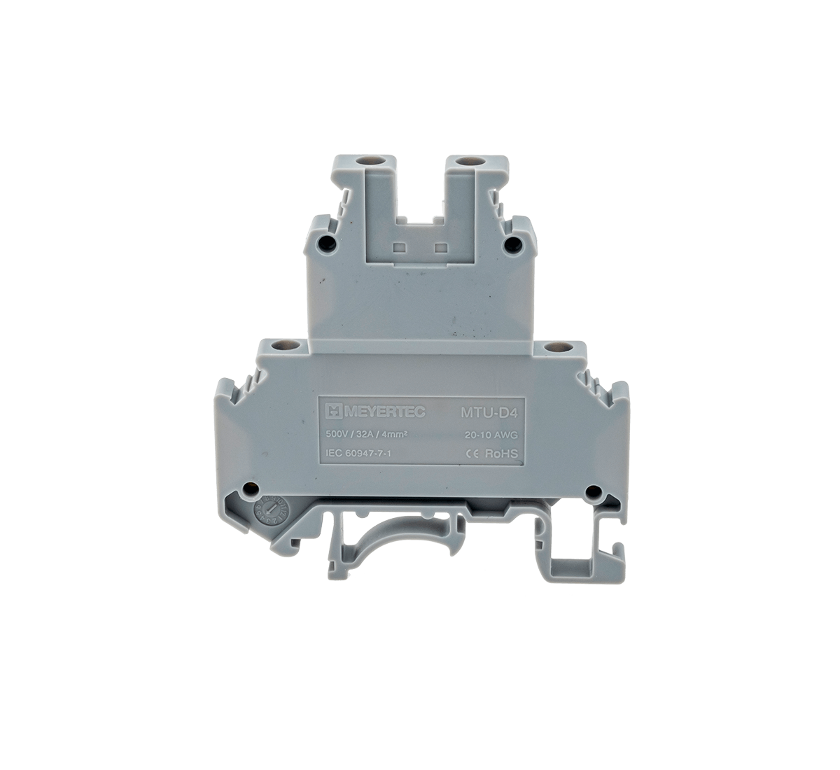 MTU-D4 - Клемма винтовая двухуровневая, 4 мм², серая