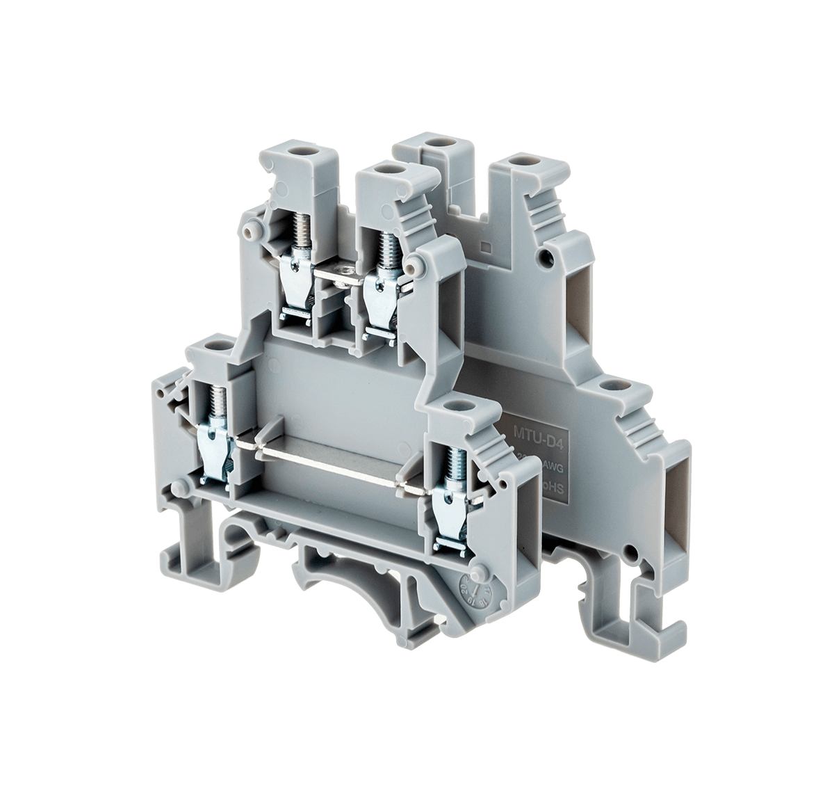 MTU-D4 - Клемма винтовая двухуровневая, 4 мм², серая