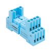 PYF-044BE/2BL - 2-ярусная колодка с винтовыми клеммами для 4-конт. реле серии RP, голубая