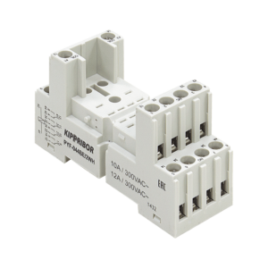 PYF-044BE/2WH - 2-ярусная колодка с винтовыми клеммами для 4-конт. реле серии RP, белая