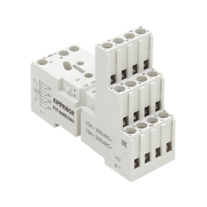 PYF-044BE/3WH - 3-ярусная колодка с винтовыми клеммами для 4-конт. реле серии RP, белая