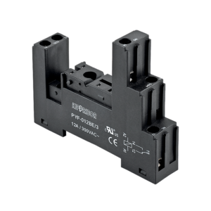 PYF-012BE/3 - 3-ярусная колодка с винтовыми клеммами для 1-конт. реле, черная