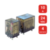 REP-403.DL - 4-конт. реле, 24VDC, ток 10А, LED-индикатор