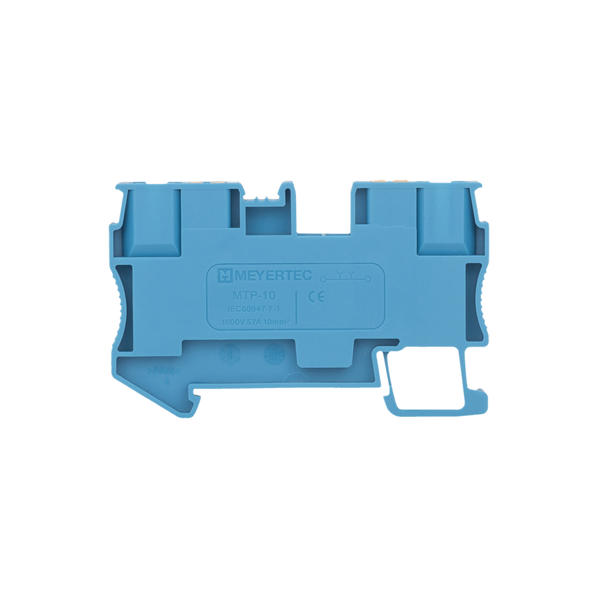MTP-10BL - Клемма push-in проходная, 10 мм², синяя