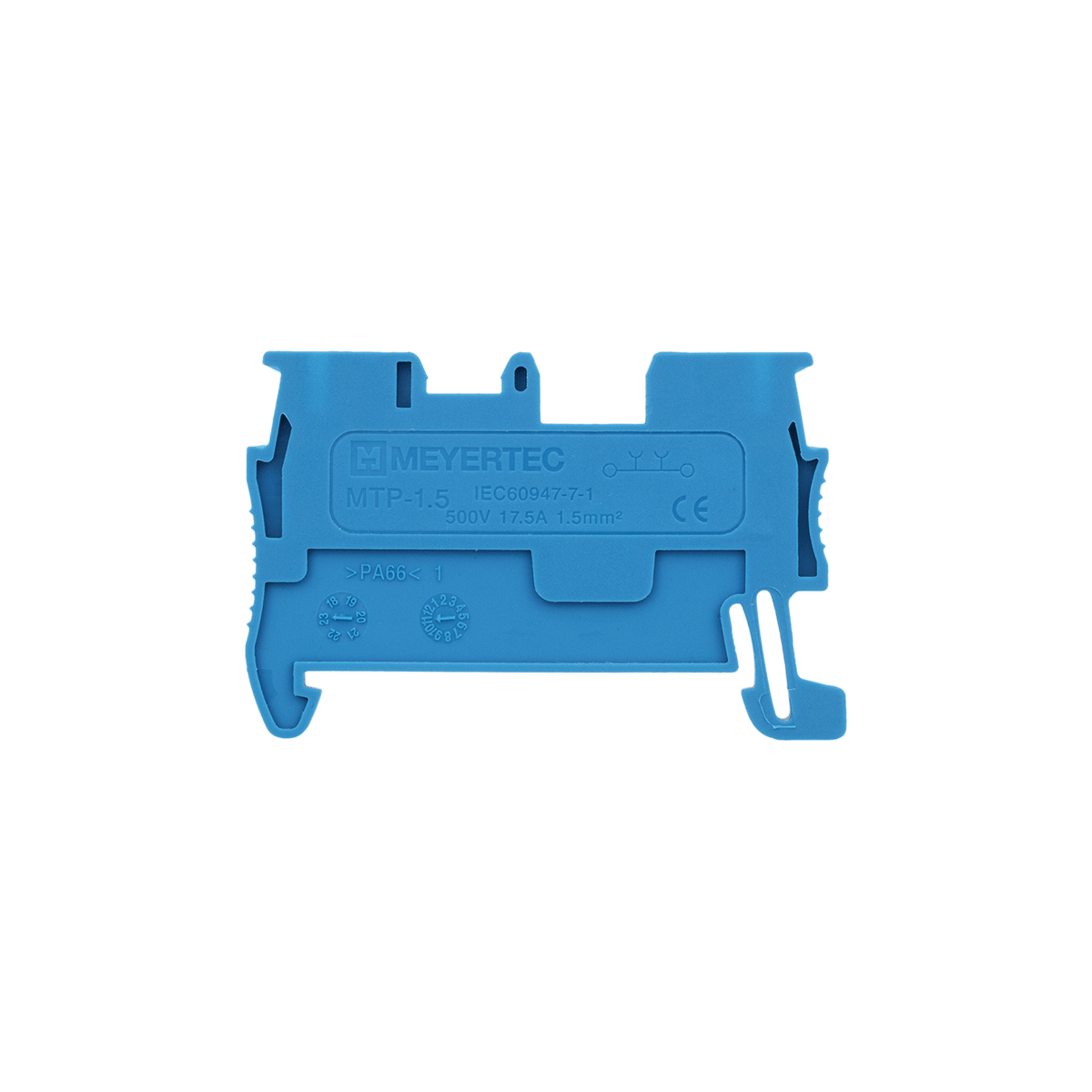 MTP-1.5BL - Клемма push-in проходная, 1.5 мм², синяя