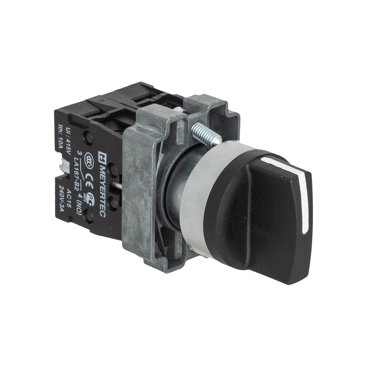 MTB2-BDF33 - Переключатель на 3 положения с фиксацией, короткая ручка, 2NO, IP67, металл