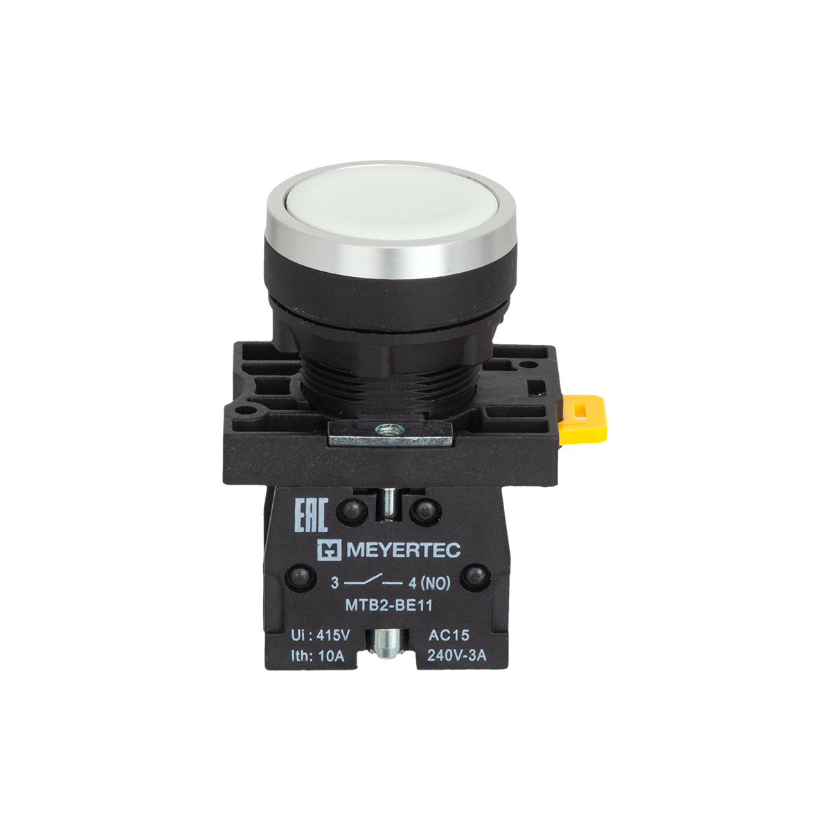 MTB2-EAZ111 - Кнопка плоская белая, 1NO, IP54, пластик