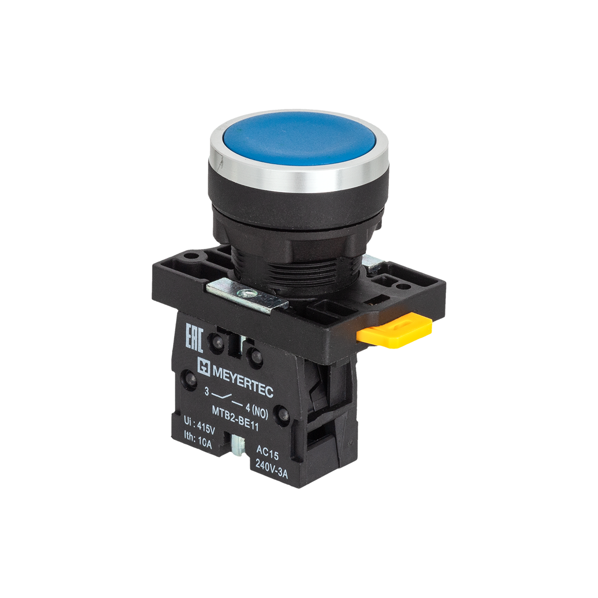MTB2-EAZ116 - Кнопка плоская синяя, 1NO, IP54, пластик