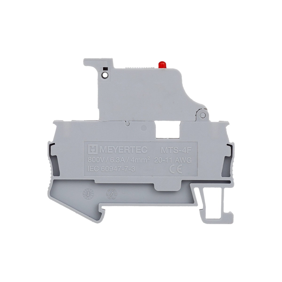 MTS-4F24 - Клемма пружинная с держателем предохранителя, 4 мм², индикация 24В