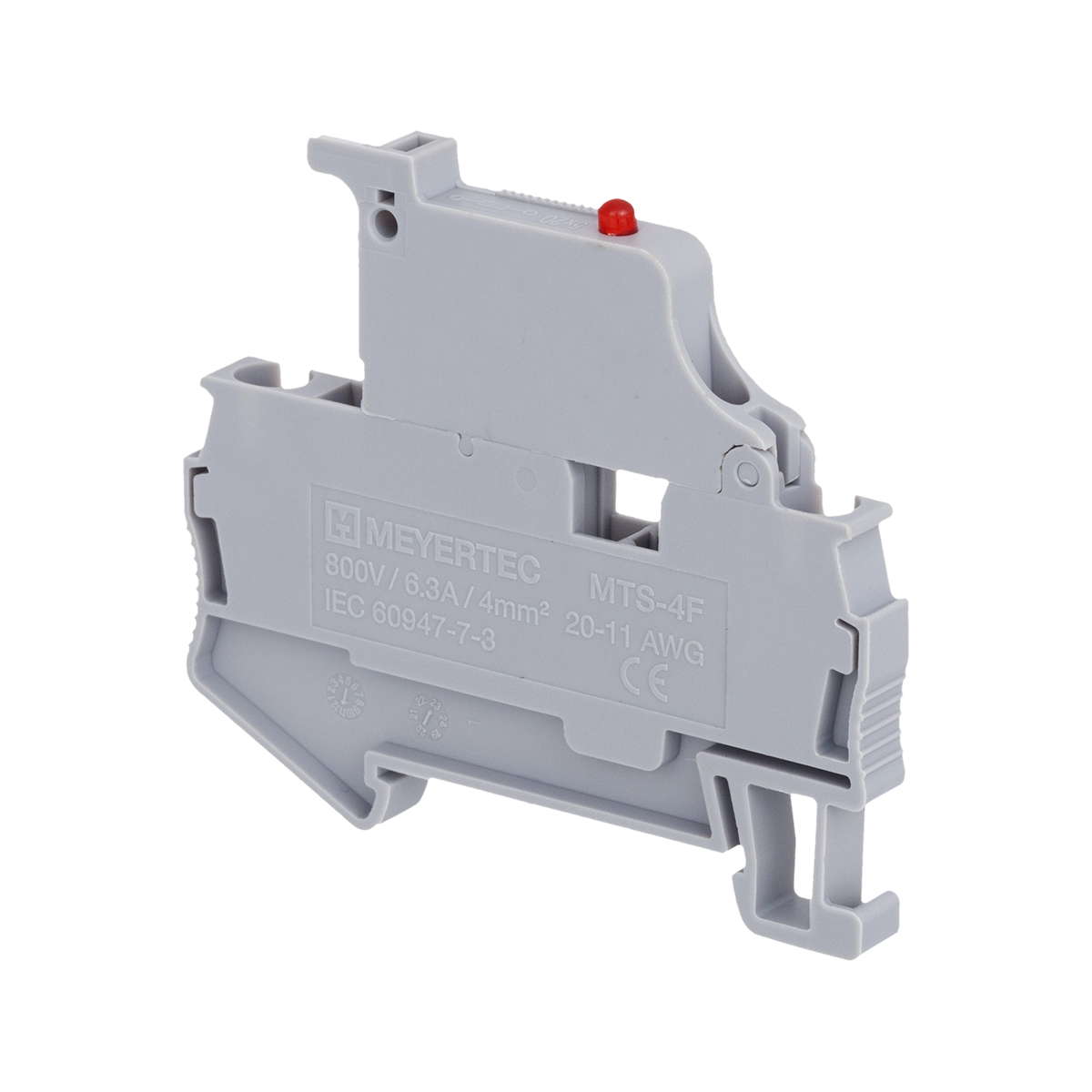 MTS-4F24 - Клемма пружинная с держателем предохранителя, 4 мм², индикация 24В